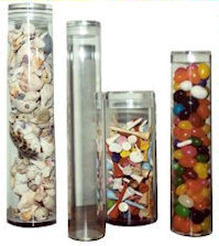 Clear Polished Cylinders with Fitted Lids